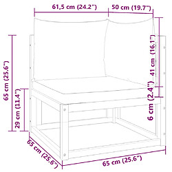 vidaXL Canapé d'angle de jardin avec coussins en bois d'acacia et rotin pas cher