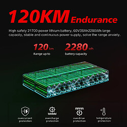 Avis Trottinette Electrique Pliable siège BOYUEDA S3- Moteur 6000W(2*3000W) - Batterie 60V 38Ah
