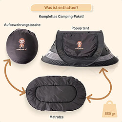 Acheter Twinky Lit Parapluie Pour Bébés Avec Matelas Jusqu'à 3 Ans Et Moustiquaire (Noir)