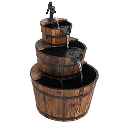 Avis vidaXL Fontaine à eau avec pompe 60x60x94 cm Bois de sapin massif