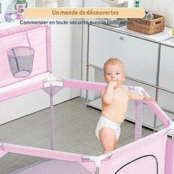 Twinky Parc Avec 50 Balles Océan, Parc D'éveil Pour Bébés (Rose)