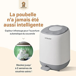 Twinky Poule À Couches Anti-odeurs Sans Cassette Blanche Et Grise