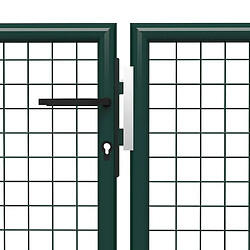 Acheter vidaXL Portail de jardin en acier vert 400 x 200 cm