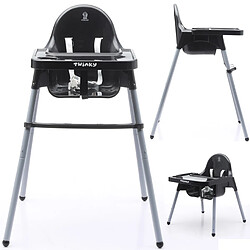 Twinky Chaise Haute Baby Eco Avec Fonction Inclinable (Noir)