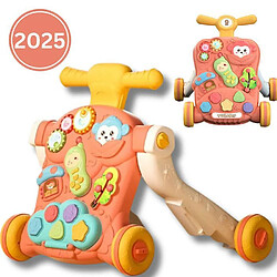 Twinky Trotteur Pour Bébé Avec Planche D'éveil (Rose)
