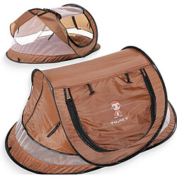 Twinky Lit Parapluie Pour Bébés Avec Matelas Jusqu'à 3 Ans Et Moustiquaire (Marron)