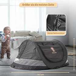 Twinky Lit Parapluie Pour Bébés Avec Matelas Jusqu'à 3 Ans Et Moustiquaire (Noir) pas cher