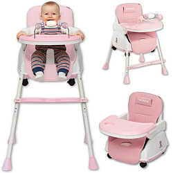 Twinky Ensemble Chaise Haute Et Poussette 2 En 1 (Rose)