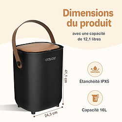 Twinky Poule À Couches Anti-odeurs Sans Cassette Noire Et Marron