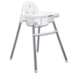 Twinky Chaise Haute Baby Eco Avec Fonction Inclinable (Blanc)