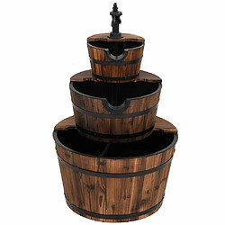 Acheter vidaXL Fontaine à eau avec pompe 60x60x94 cm Bois de sapin massif