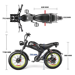 Acheter Vélo électrique EMOKO C93 - Dual Moteur 2000W - Batterie Amovible 23Ah - Autonomie 100 km