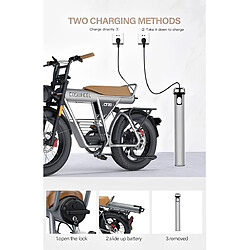 Vélo électrique COSWHEEL CT20- Moteur 1500W - Autonomie 120km - batterie 48V25Ah pas cher