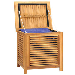 Acheter vidaXL Boîte de rangement de jardin et sac 60x50x58cm bois massif teck