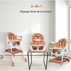 Twinky Chaise Haute Baby Maxi 2 En 1 Avec Siège Pliable (Marron)
