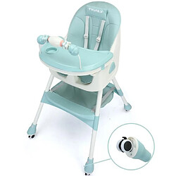 Twinky Chaise Haute Baby Maxi 2 En 1 Avec Siège Pliable (Bleu)