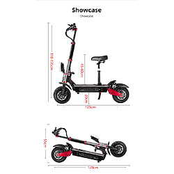 Trottinette électrique BOYUEDA S5,moteurs 6000W - Vitesse 85km/h,batterie 60V 38Ah,120KM pas cher