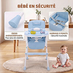 Acheter Chaise haute Twinky® – Ensemble poussette 2 en 1 – Bleu – Chaise de salle à manger pliante, poussette et chaise haute pour table – Chaise haute