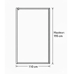 Acheter Otitec Paroi de douche italienne Clear - 110 x 195 cm