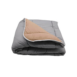 Acheter Mortreux Couette Bicolore Gris clair/Sable - Tempérée 140x200 - 12979-8