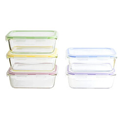 5 boîtes rectangulaires batch cooking - PKV-5SRB - PEBBLY pas cher