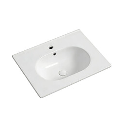 OTITEC Vasque à encastrer ovale - 60 x 46 cm - Blanc brillant - CLEA