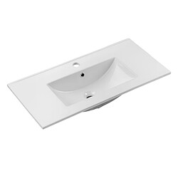 OTITEC Vasque à encastrer rectangulaire - 80 x 39 cm - Blanc brillant - AUREA