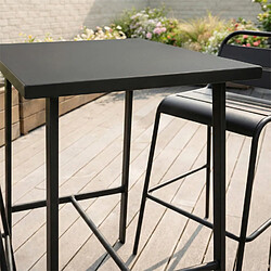 Concept Usine Ensemble table de bar et 2 chaises hautes d'extérieur gris foncé BERGAME pas cher