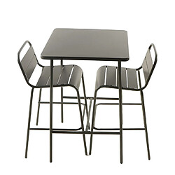 Acheter Concept Usine Ensemble table de bar et 2 chaises hautes d'extérieur gris foncé BERGAME