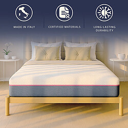 Acheter The White Stone Matelas 80x190 en Mousse à Mémoire Breeze et Ressorts Ensachés, Hauteur 30