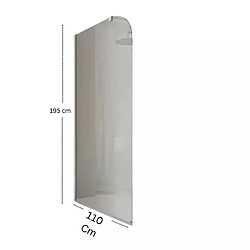Otitec Paroi de douche LUCIA Clear - 110 x 195 cm - Gauche pas cher