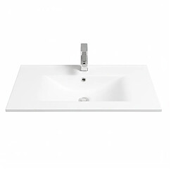 OTITEC Vasque à encastrer rectangulaire - 80 x 46 cm - Blanc brillant - SKAY