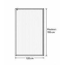 Acheter Otitec Paroi de douche italienne LINEA Flûtée - 120 x 195 cm