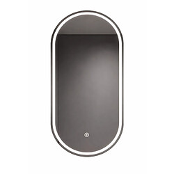 OTITEC Miroir LED ovale - 50 x 70 cm - Éclairage LED en façade - OVALIA
