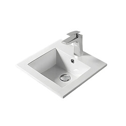OTITEC Vasque à encastrer rectangulaire - 41,5 x 41,5 cm - Blanc brillant - VELIA