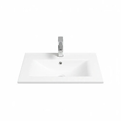 OTITEC Vasque à encastrer rectangulaire - 60 x 46 cm - Blanc brillant - SKAY