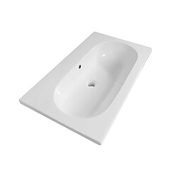 OTITEC Vasque à encastrer ovale - 80 x 46 cm - Blanc brillant - CLEA