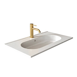 OTITEC Vasque à encastrer ovale - 60 x 46 cm - Blanc brillant - CLEA