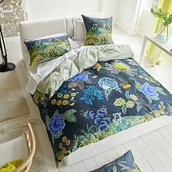DESIGNERS GUILD Taie d'oreiller en Percale de coton - 65 x 65 cm - Bleu pas cher