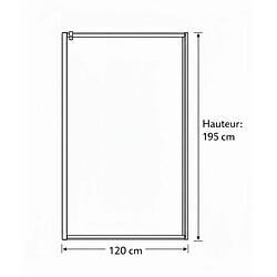 Acheter Otitec Paroi de douche italienne Linea - 120 x 195 cm - Cuivre brossé