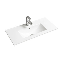 OTITEC Vasque à encastrer rectangulaire - 80 x 39 cm - Blanc brillant - AUREA