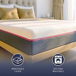 The White Stone Matelas 80x190 en Mousse à Mémoire Breeze et Ressorts Ensachés, Hauteur 30 pas cher