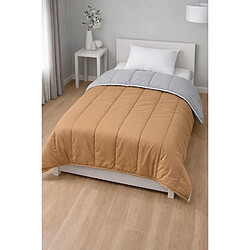 Mortreux Couette Bicolore Gris clair/Sable - Tempérée 140x200 - 12979-8