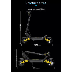 Trottinette Electrique OOTD S10,Moteur 1400W,Vitesse 55km/h,Batterie 48V20Ah,Autonomie70km pas cher