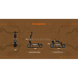 Acheter KuKirin G4 Max Trottinette électrique adulte Autonomie 95km 85km/h Moteur 3200W