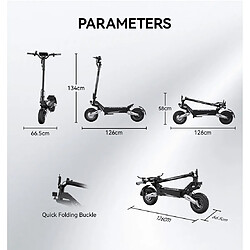 Trottinette Électrique OOTD T10 Pliable,Moteur 900W (pic) ,Autonomie 45km,Batterie 48V18Ah pas cher