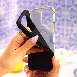 Burga Coque pour iPhone 14 Série Tough Motif AI Fresco Compatible MagSafe Multicolore pas cher