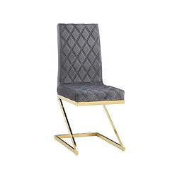 Homy France Lot de 6 chaises COCOMAT Gold et velours - Anthracite