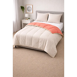 Mortreux Couette Beige/Corail Mi-saison - 2 personnes - 12981-3