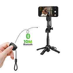 Acheter Hoco Hoko Mini Trépied Pliable 3 en 1 Télécommande Bluetooth Fixation Pince et MagSafe Noir